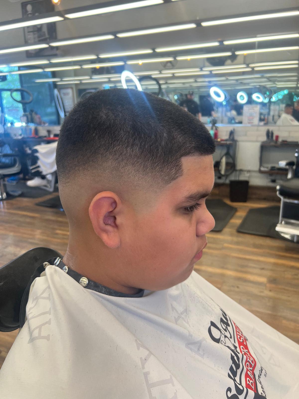 Curly Hair Blowout Taper