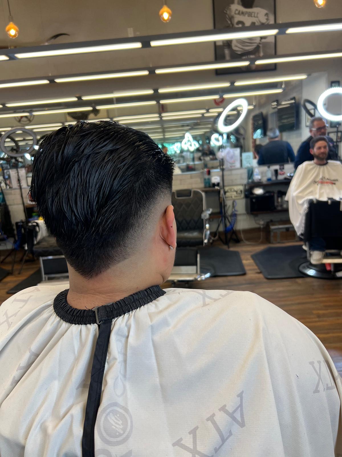 Mid Skin Fade with Textured Quiff